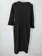 Pre-Owned Saloni Black Size 6 Long Long Sleeve Dress | True Fashionistas.