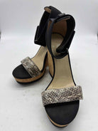 Pre-Owned Jimmy Choo Black Size 10.5 Wedge Heels | True Fashionistas.