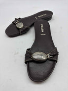 Pre-Owned Prada Brown Size 37.5 Mule Sandals | True Fashionistas.