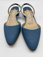 Pre-Owned Manolo Blahnik Blue Size 36.5 Slingback Heels | True Fashionistas.