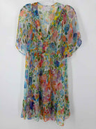 Pre-Owned Jade Johnny Was Blue Size XS Sheer Short Short Sleeve Dress | True Fashionistas.