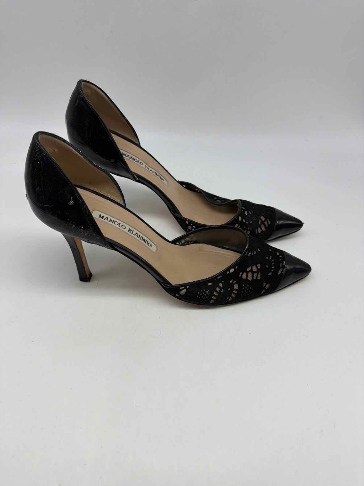 Pre-Owned Manolo Blahnik Black Size 38.5 D'orsay Heels | True Fashionistas.