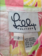 Pre-Owned Lilly Pulitzer Pink Size 2 Vintage Printed Pants | True Fashionistas.