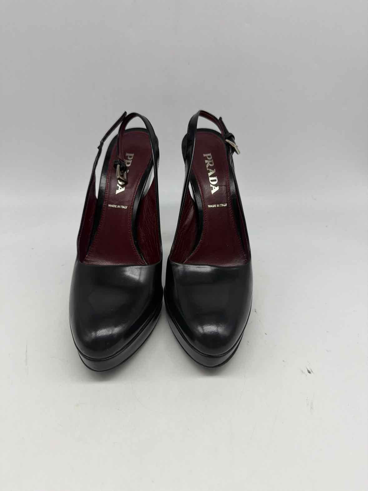 Pre-Owned Prada Black Size 35 Slingback Heels | True Fashionistas.