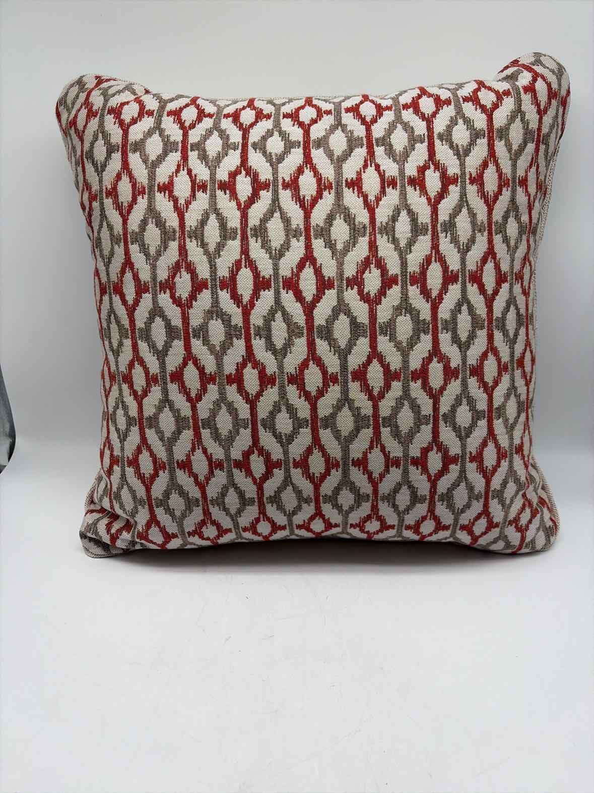 Rust & Taupe Fabric Pillow | True Fashionistas.