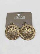 Pre-Owned Chico's Champagne Round Drop Earrings | True Fashionistas.