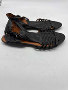 Pre-Owned Givenchy Black Size 8 Leather Caged Sandals | True Fashionistas.