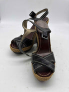 Pre-Owned Christian Louboutin Black Size 5.5 Wedge Heels | True Fashionistas.
