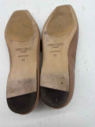 Pre-Owned Jimmy Choo Tan Size 36 Bow Slip On Flats | True Fashionistas.