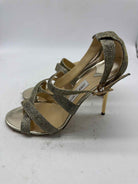 Pre-Owned Jimmy Choo Gold Size 11 Strappy Heels | True Fashionistas.