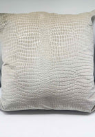 Ethan Allen Beige Crocodile Pillow | True Fashionistas.