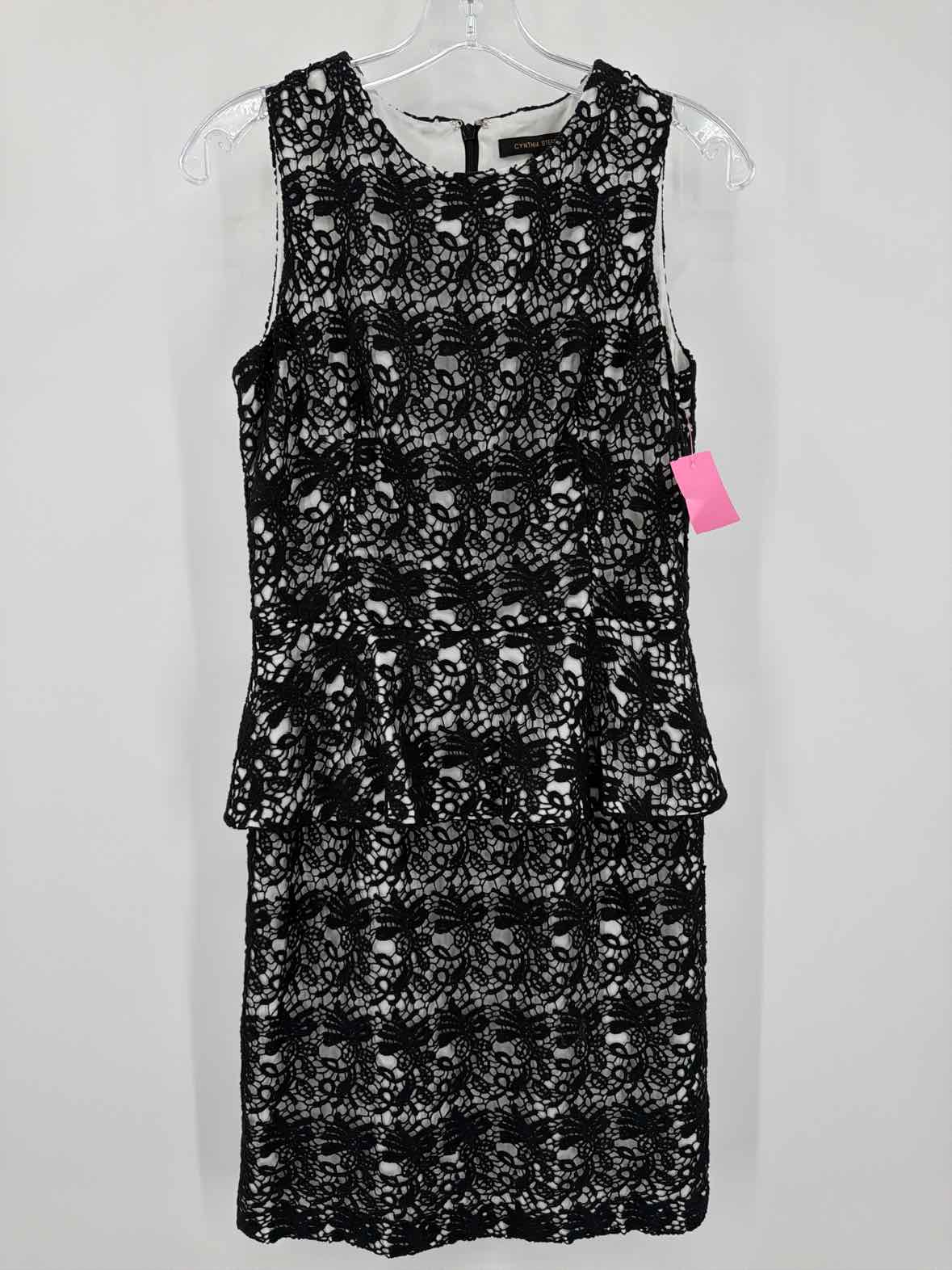 Pre-Owned Cynthia Steffe Black Size 6 Lace Short Sleeveless Dress | True Fashionistas.