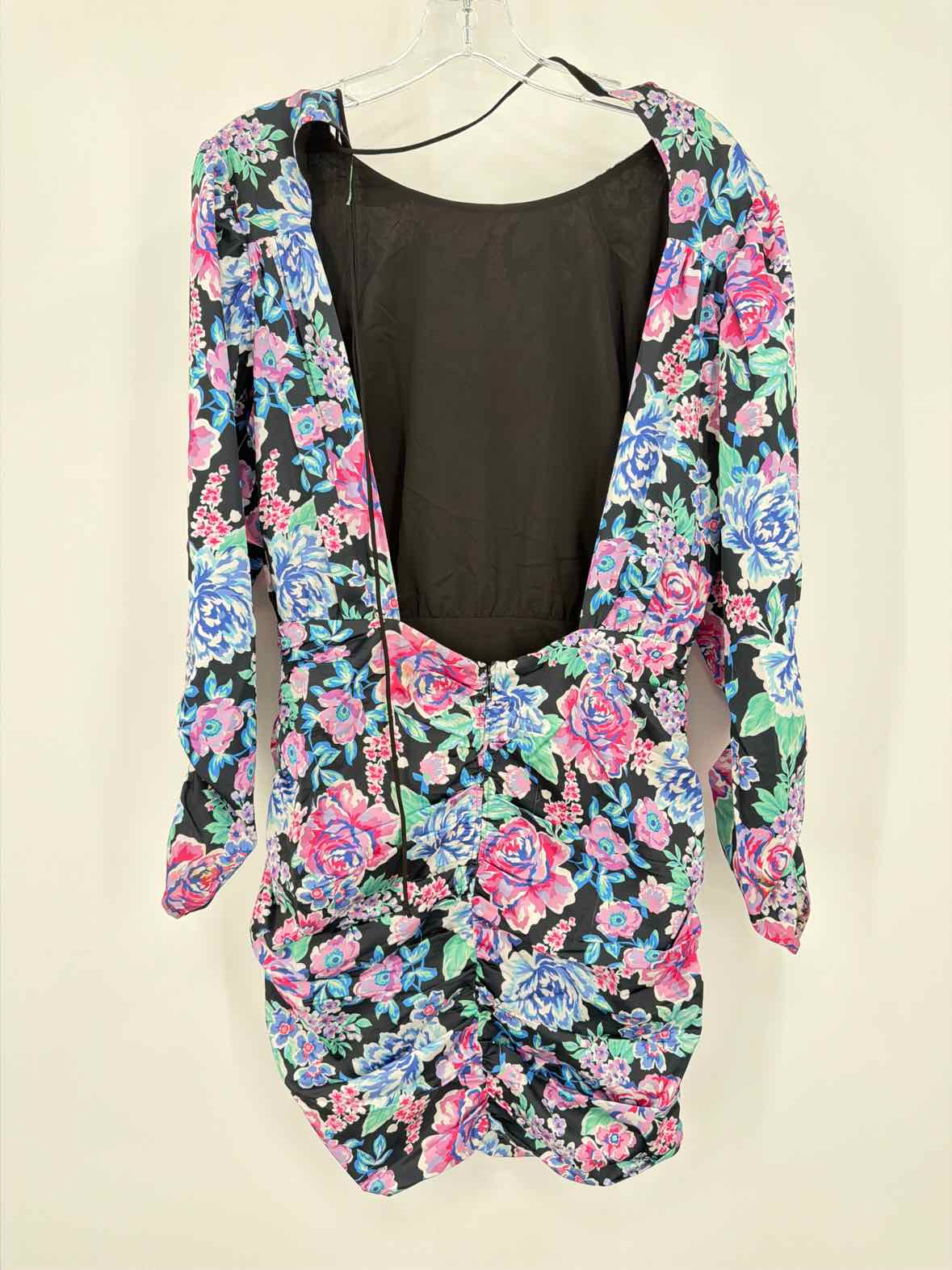 Pre-Owned For Love & Lemons Black Size Medium Floral Short Long Sleeve Dress | True Fashionistas.