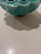 Turquoise Ceramic FLower Frog Decorative Accessory | True Fashionistas.