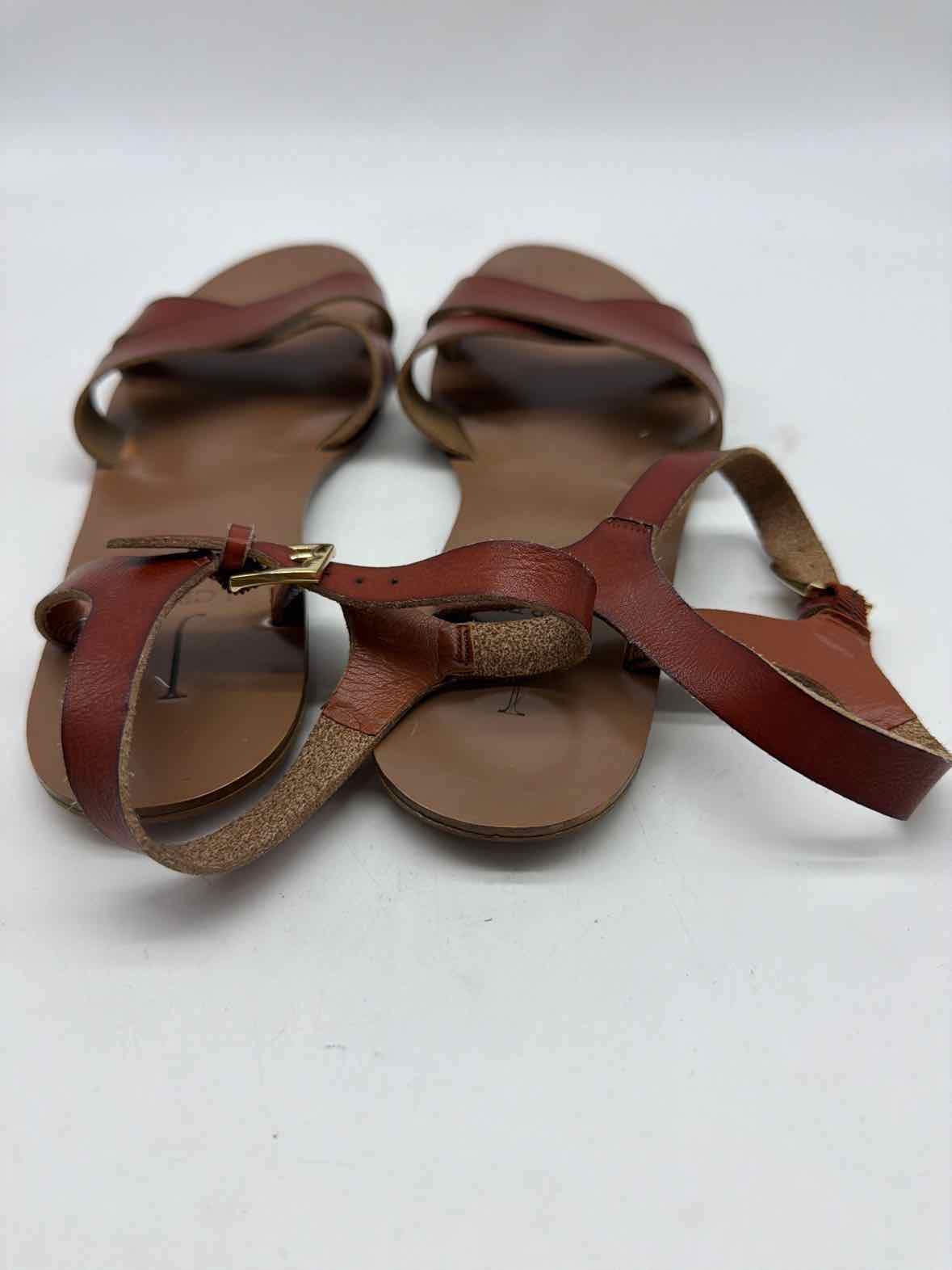 Pre-Owned J Crew Brown Size 8 Strappy Sandals | True Fashionistas.