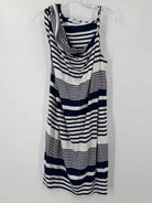 Pre-Owned Trina Turk Navy Size Medium Stripe Short Short Sleeve Dress | True Fashionistas.