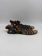 Pre-Owned Valentino Black Size 39 Rockstud Strappy Sandals | True Fashionistas.