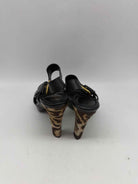 Pre-Owned Yves Saint Laurent Black Size 37.5 Strappy Heels | True Fashionistas.