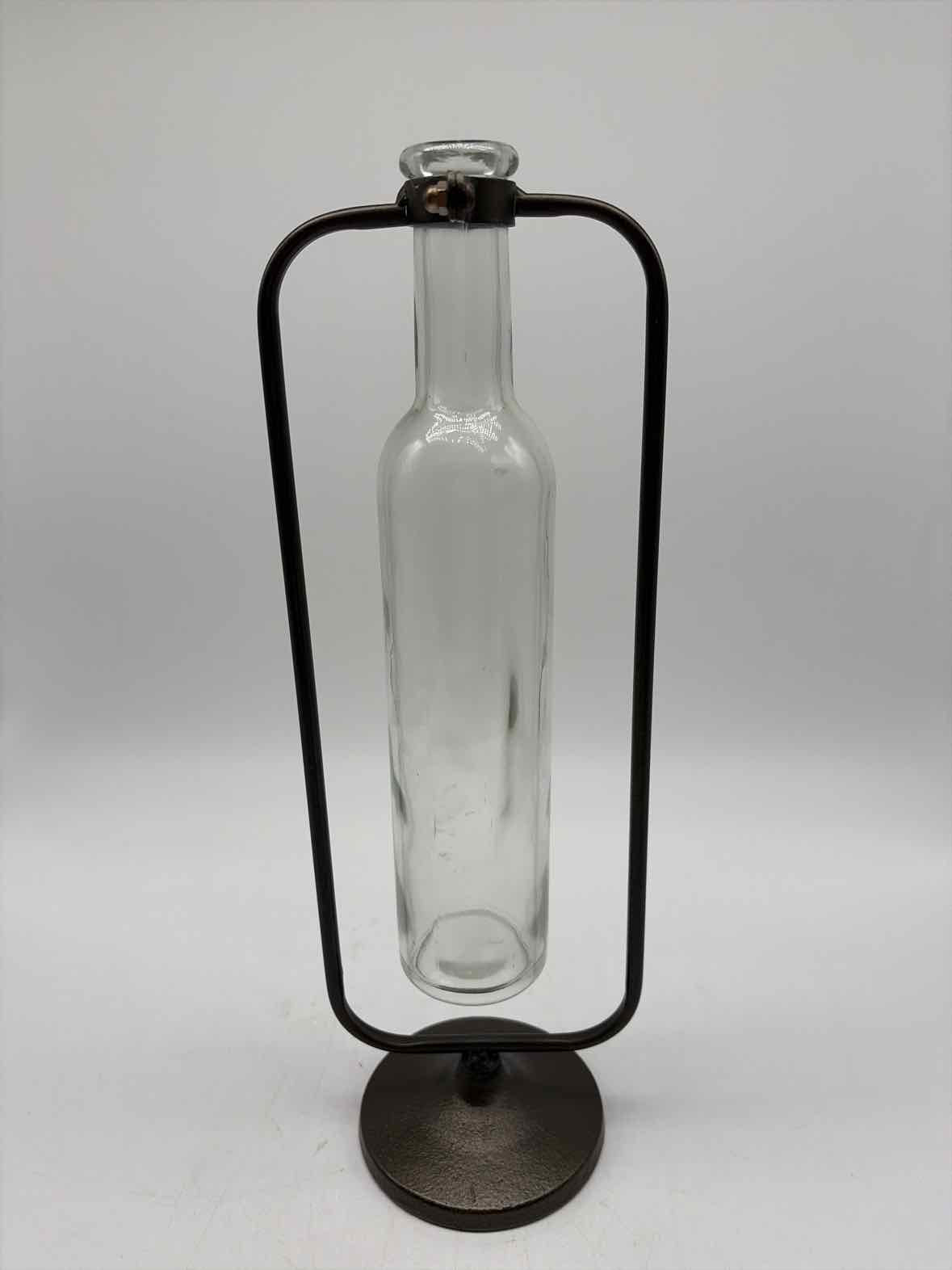 Clear Glass Bud Vase On Stand Decorative Accessory | True Fashionistas.