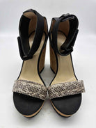 Pre-Owned Jimmy Choo Black Size 10.5 Wedge Heels | True Fashionistas.