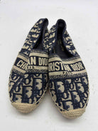 Pre-Owned Christian Dior Navy Size 36 Espadrille Flats | True Fashionistas.