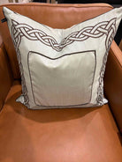 Rodeo Home Mint & Brown Silk Pillow | True Fashionistas.