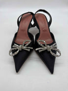 Pre-Owned Amina Muaddi Black Size 37.5 Slingback Heels | True Fashionistas.