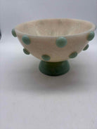 Blue Resin Hobnail Footed Bowl | True Fashionistas.