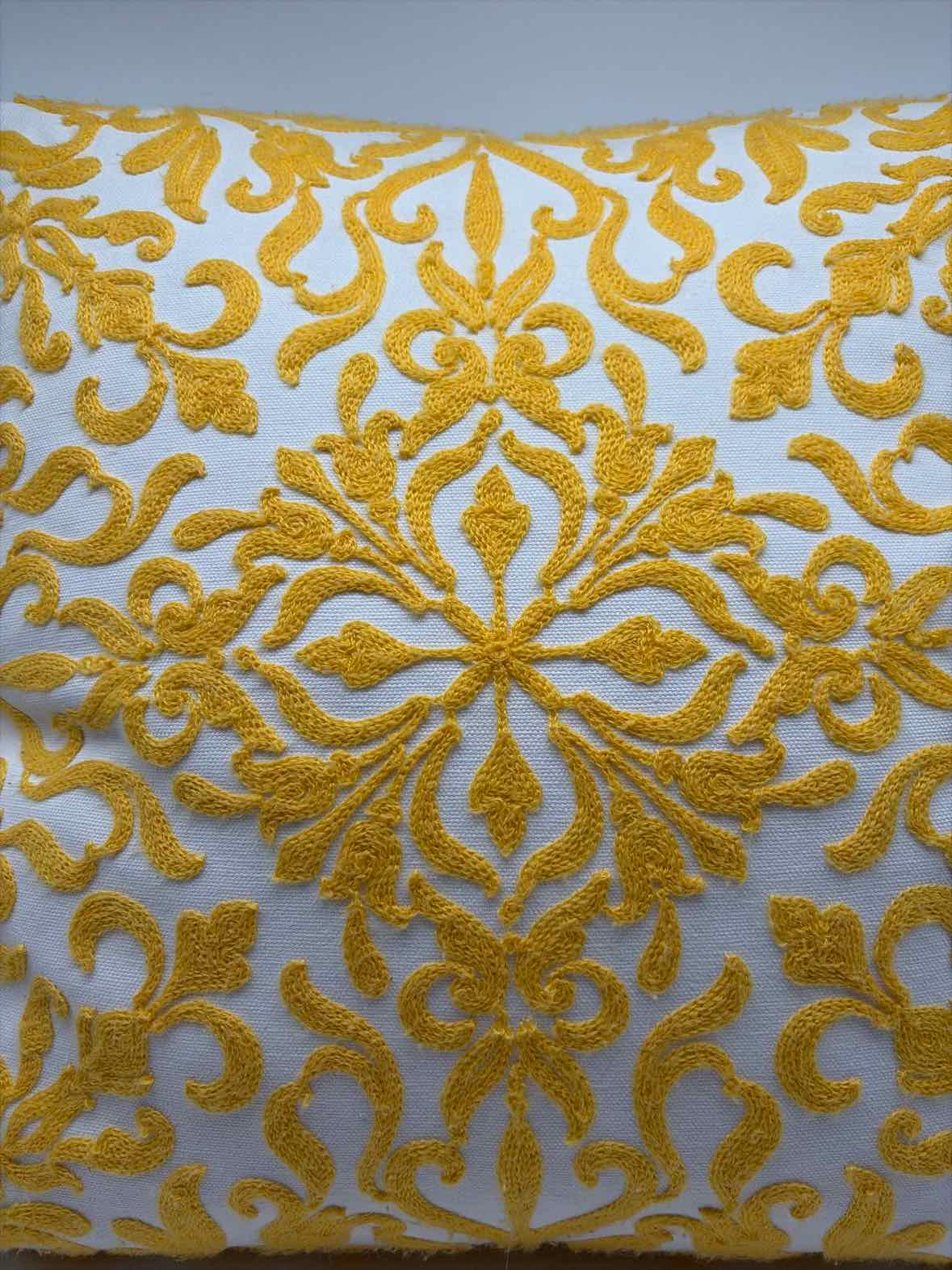 Home Accents Yellow And White Pillow | True Fashionistas.