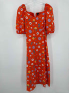 Pre-Owned Ann Taylor Orange Size 2 Long Short Sleeve Dress | True Fashionistas.