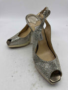 Pre-Owned Jimmy Choo Gold Size 10 Slingback Heels | True Fashionistas.