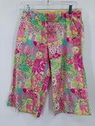 Pre-Owned Lilly Pulitzer Yellow Size 4 Vintage Printed Pants | True Fashionistas.