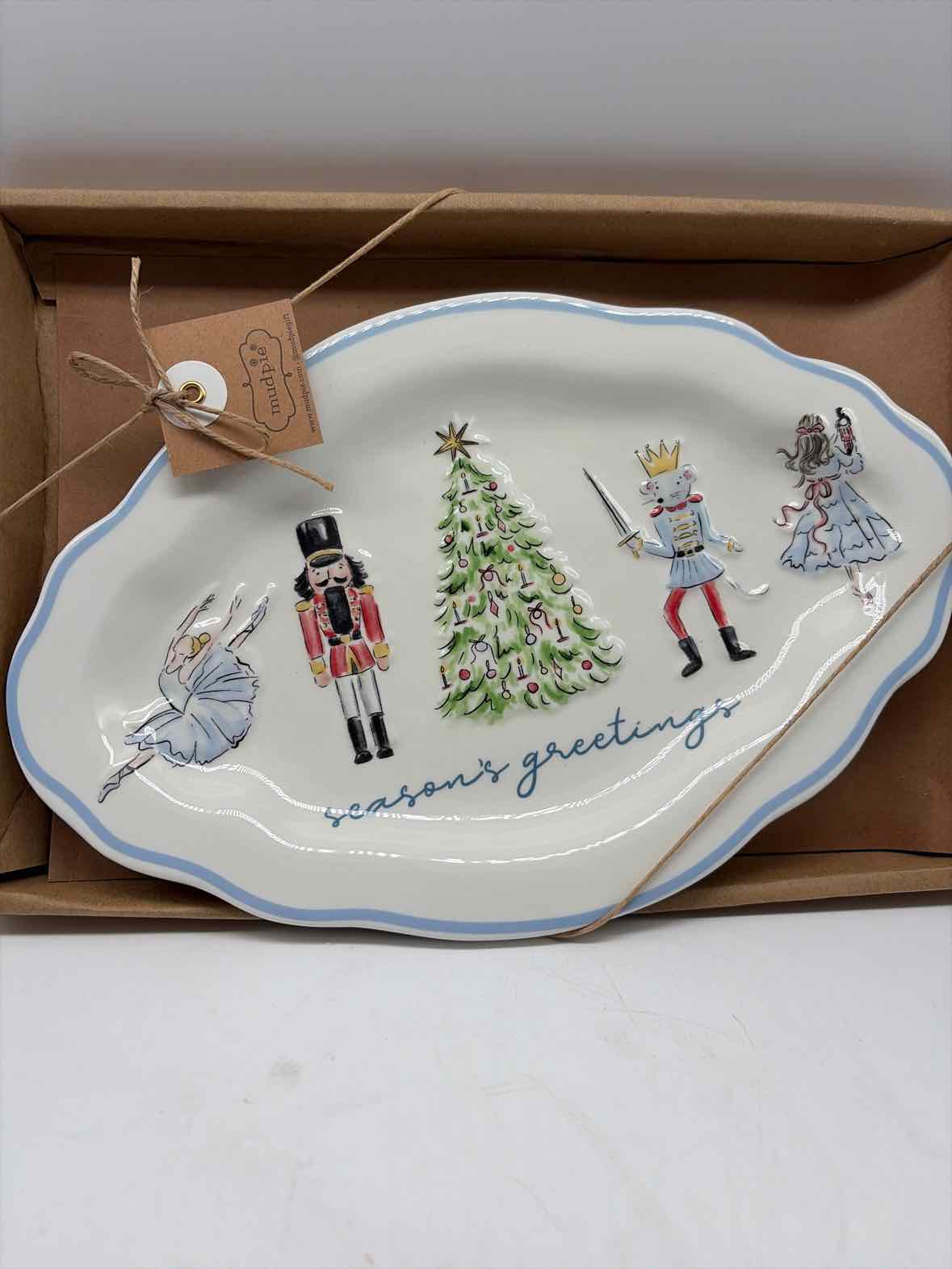 White Ceramic Christmas Tray | True Fashionistas.
