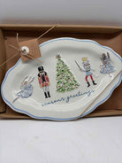 White Ceramic Christmas Tray | True Fashionistas.
