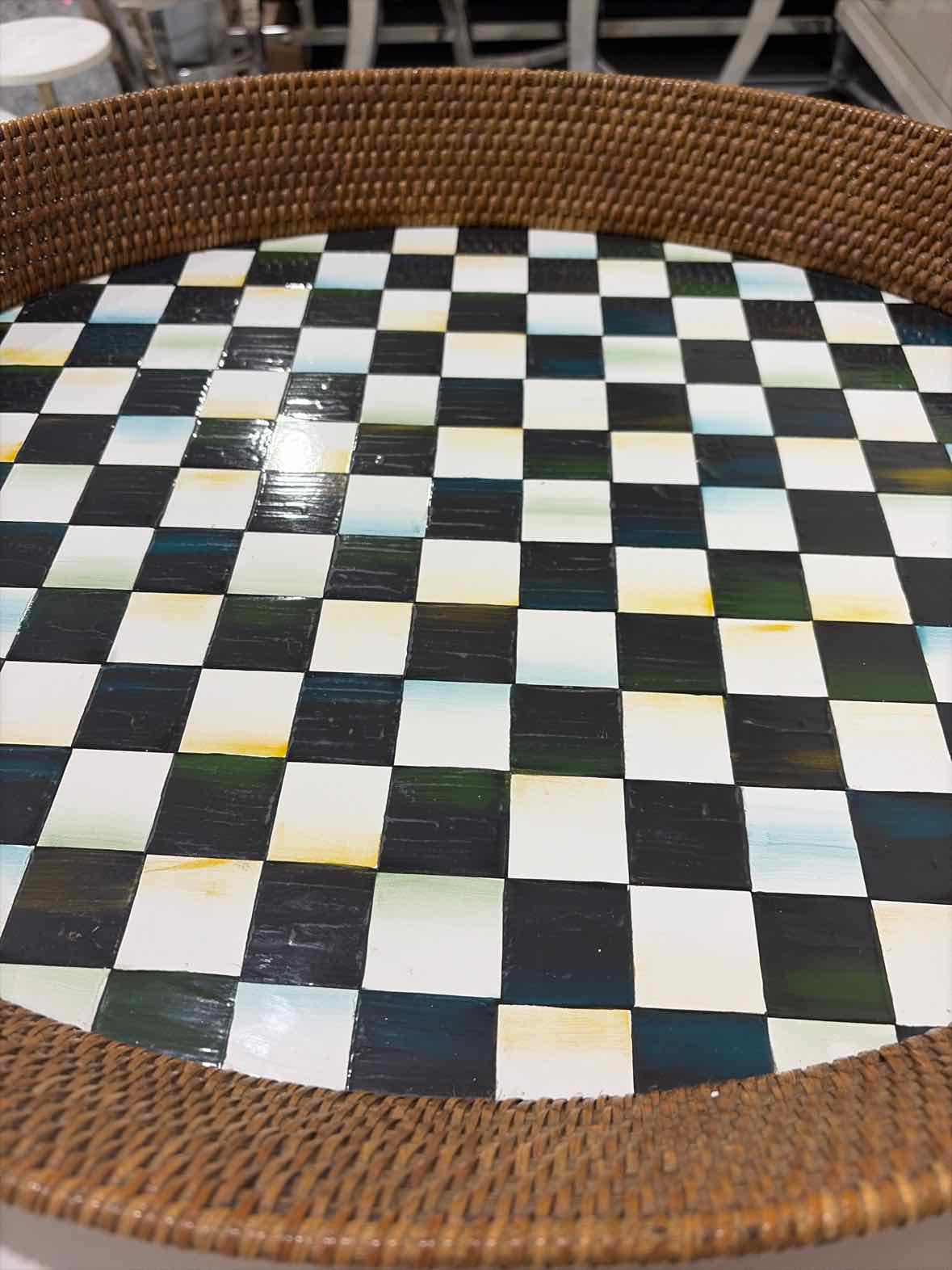Mackenzie Childs Black & White Check Tray | True Fashionistas.