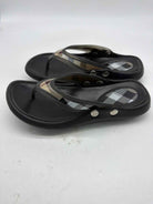 Pre-Owned Burberry Black Size 7 Thong Sandals | True Fashionistas.