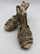 Pre-Owned Fendi Gold Size 8 Strappy Heels | True Fashionistas.