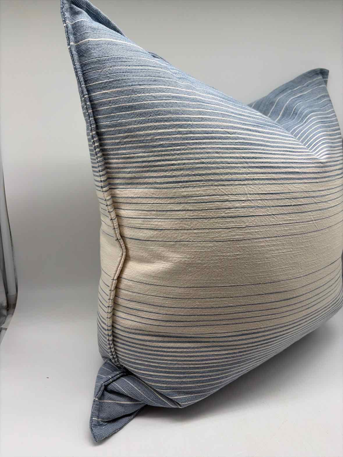 Ralph Lauren Striped Blue Pillow | True Fashionistas.