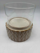 Cream Ceramic & Glass Candle Holder | True Fashionistas.