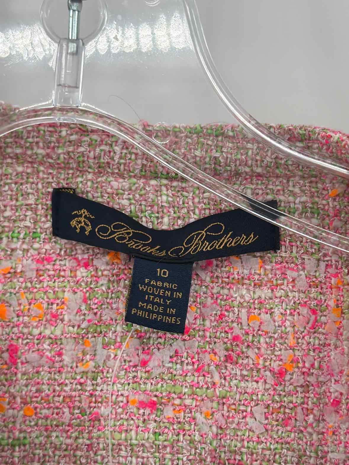 Pre-Owned Brooks Brothers Pink Size 10 Boucle Blazer | True Fashionistas.