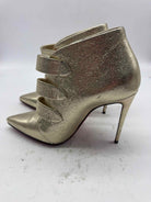 Pre-Owned Christian Louboutin Gold Size 6.5 Ankle Boot Boots | True Fashionistas.