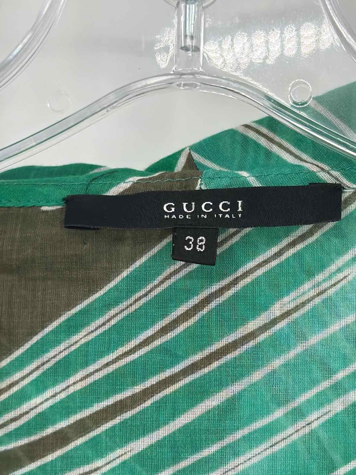Pre-Owned Gucci Green Size 38 Blouse | True Fashionistas.