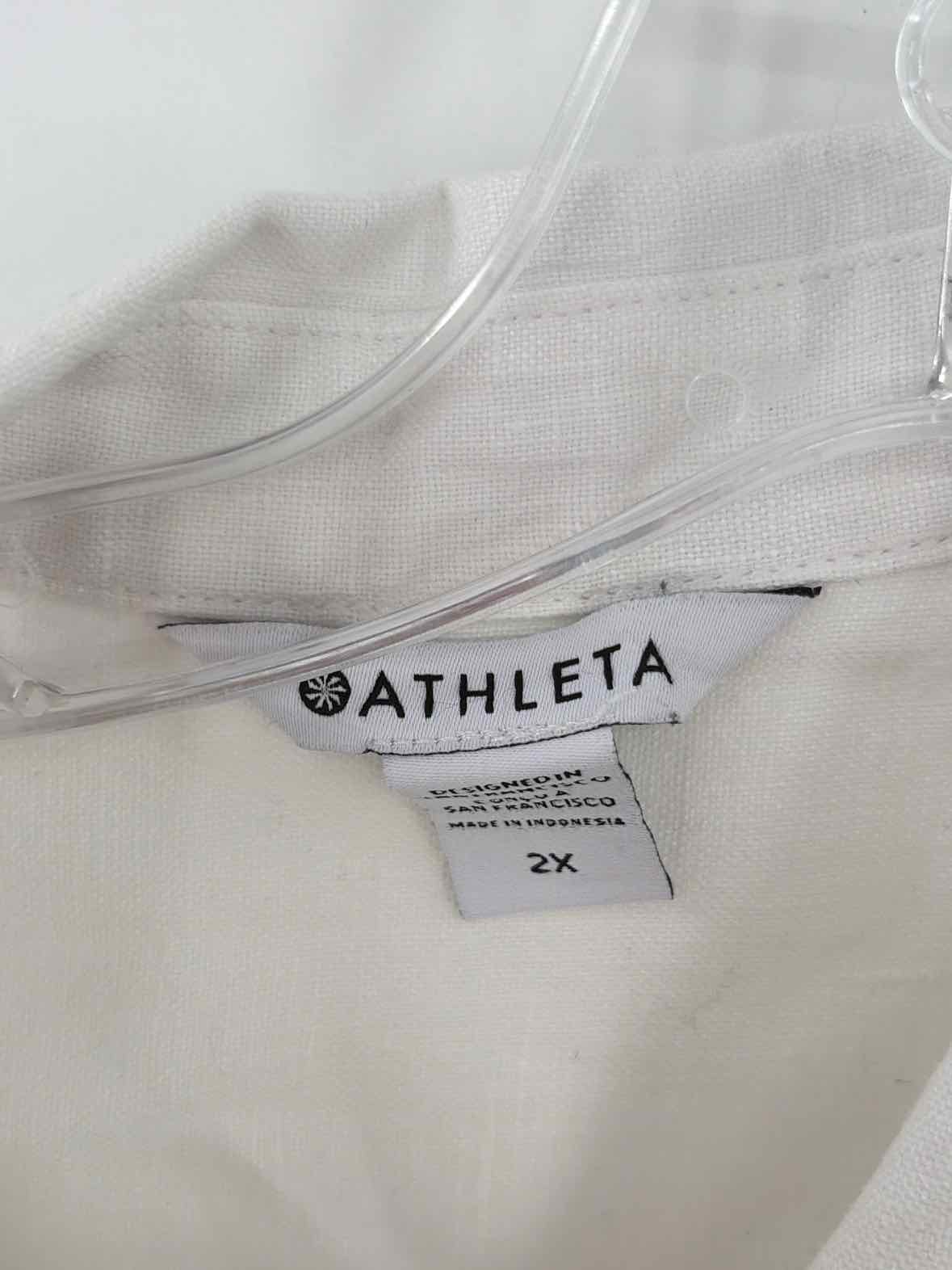 Athleta White Size 2X Button Down | True Fashionistas.