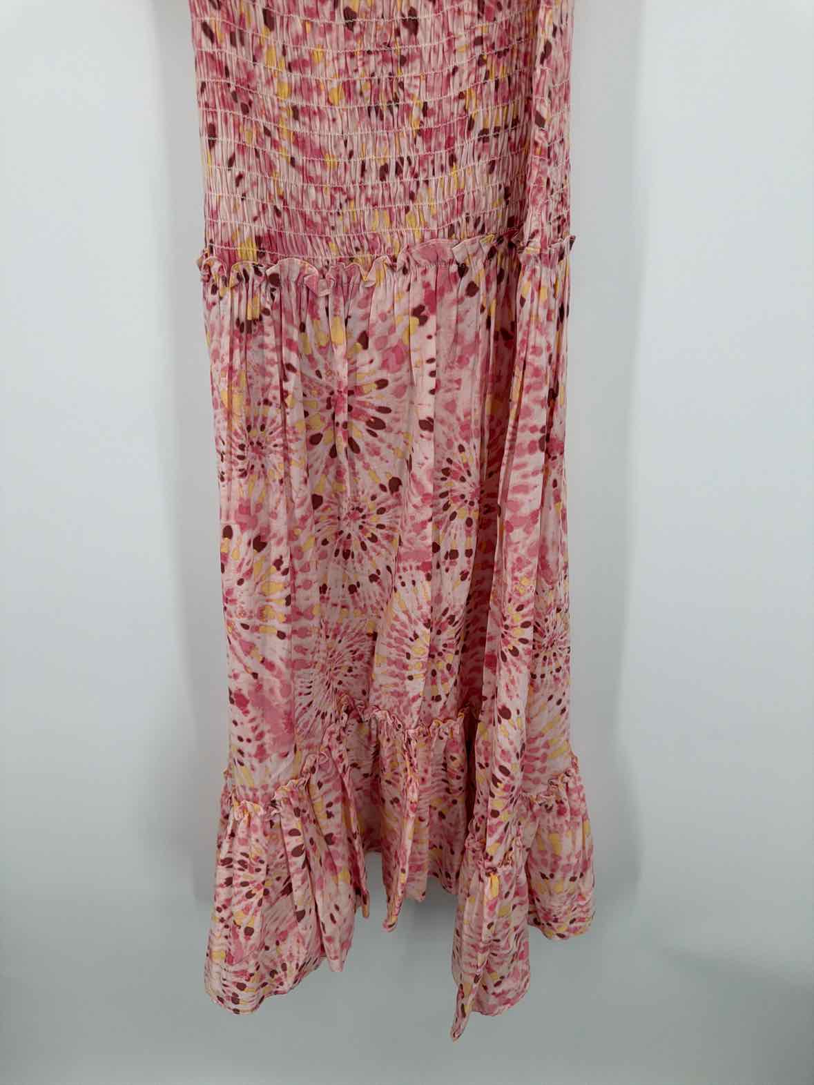 Pre-Owned Misa Pink Size Small Long Short Sleeve Dress | True Fashionistas.