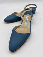 Pre-Owned Manolo Blahnik Blue Size 36.5 Slingback Heels | True Fashionistas.