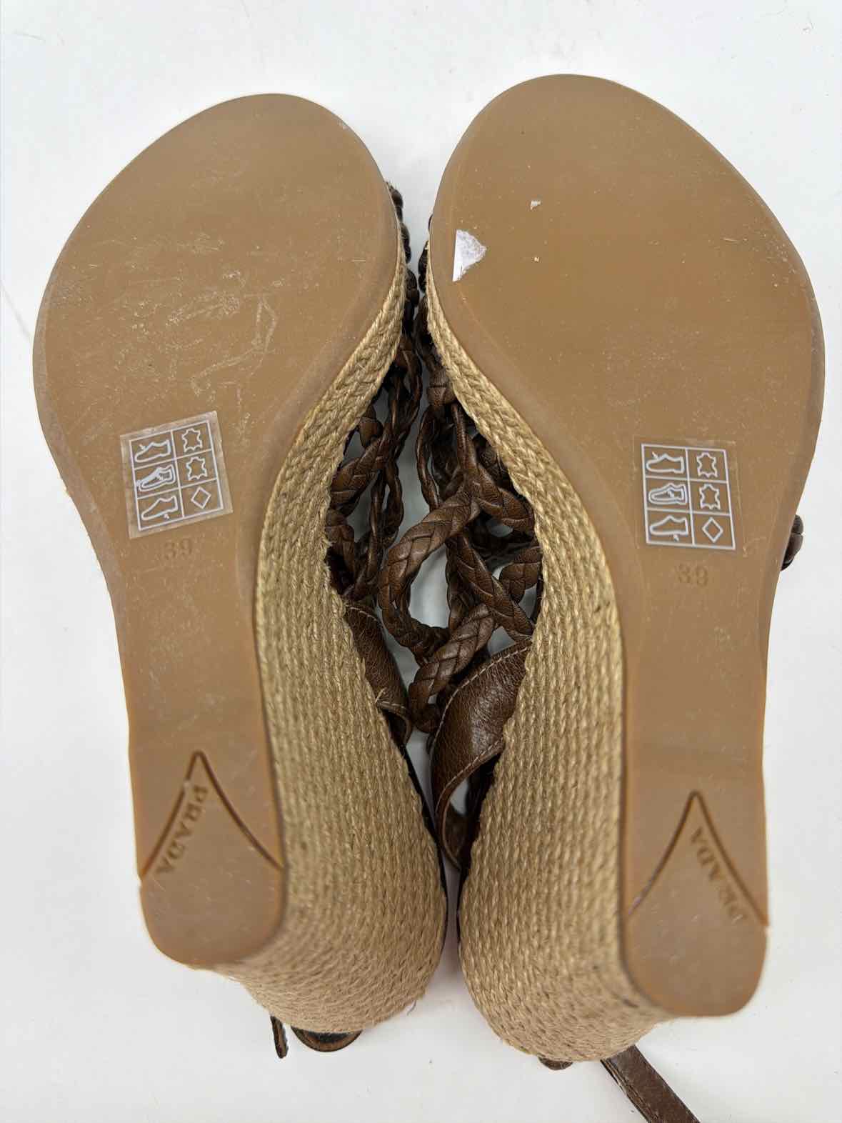 Pre-Owned Prada Brown Size 39 Wedge Heels | True Fashionistas.