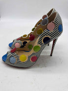 Pre-Owned Christian Louboutin Blue Size 36.5 Peep Toe Heels | True Fashionistas.