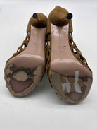 Pre-Owned Gucci Tan Size 6.5 Caged Heels | True Fashionistas.