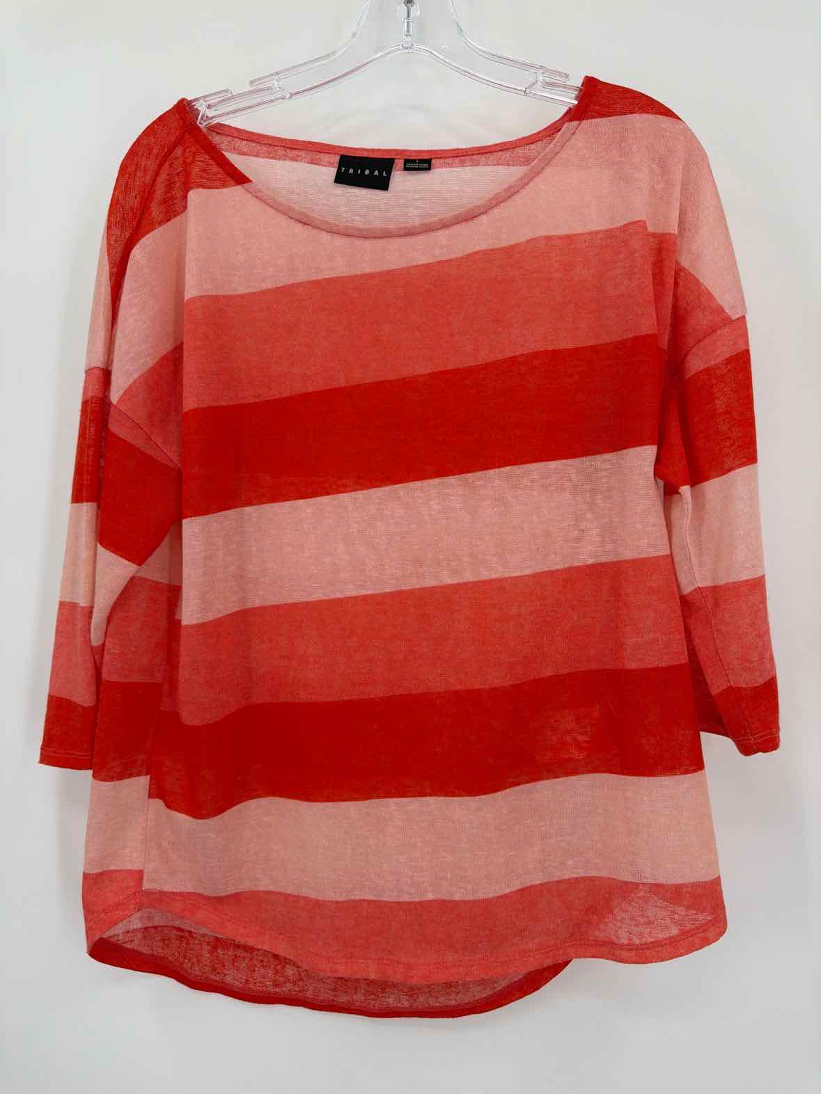 Pre-Owned Tribal Orange Size Large Sweater | True Fashionistas.