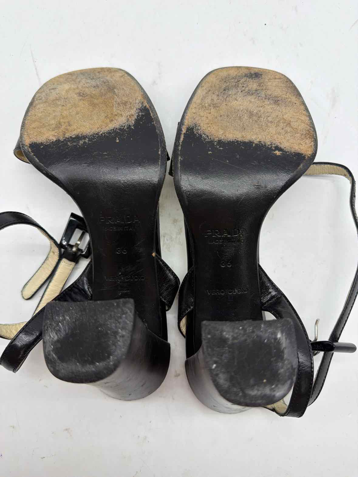 Pre-Owned Prada Black Size 6 Block Heel Heels | True Fashionistas.
